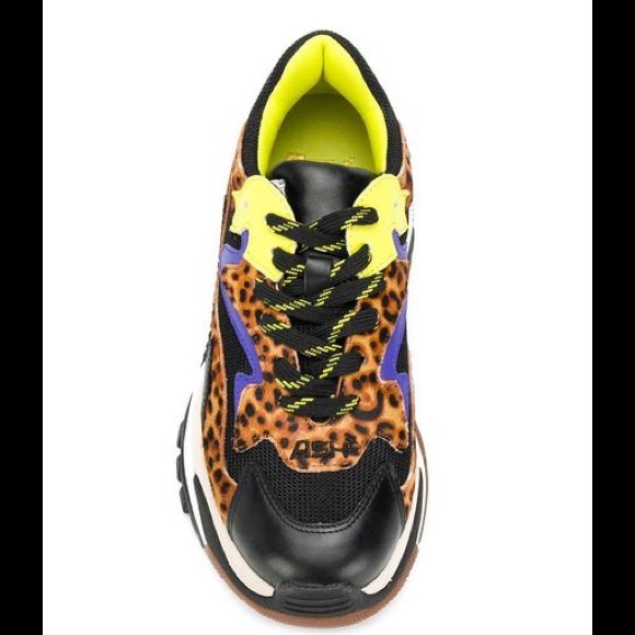 NWOT/B Ash Chunky Leopard Print Sneakers - Picture 3 of 10